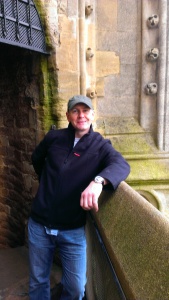 Gargoyle seen from church tower....with a striking resemblance to Shaun Vahey.